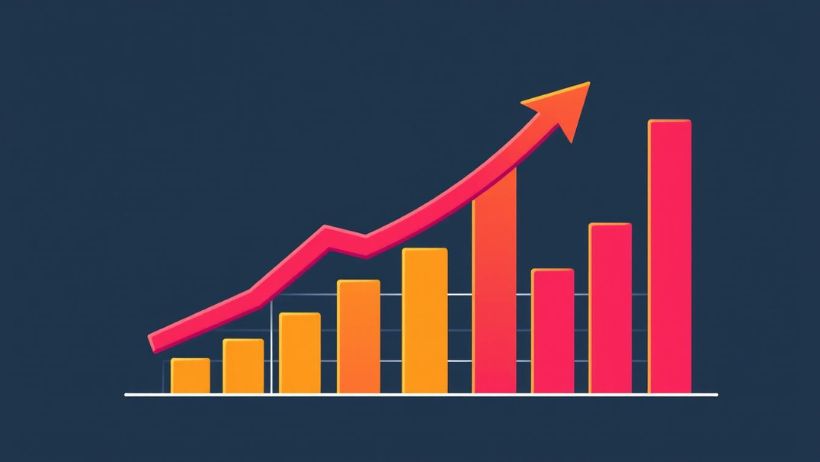 Gráfico mostrando aumento de vendas online após a conclusão de um curso especializado.